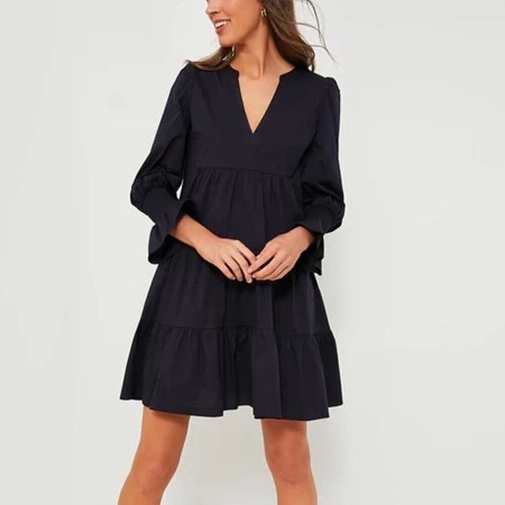 NWT Tuckernuck Pomander Place Navy Cotton Poplin Kenzo Dress Size M